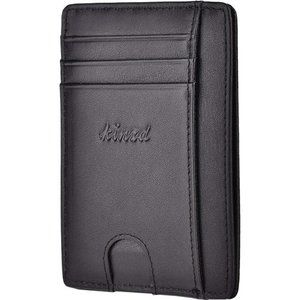 Slim Minimalist Wallet RFID Front Pocket Wallet Thin Card Holder for Men Women